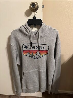 State of Mind Gray Texas Graphic Crewneck Hoodie